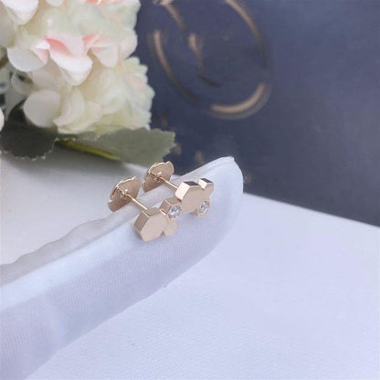 [Bijoux Regalia] BOUCLES D'OREILLES BEE LOVE OR ROSE DIAMANT