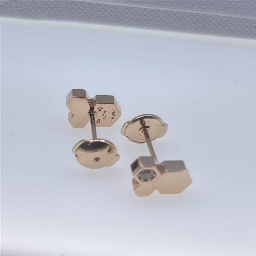 [Bijoux Regalia] BOUCLES D'OREILLES BEE LOVE OR ROSE DIAMANT