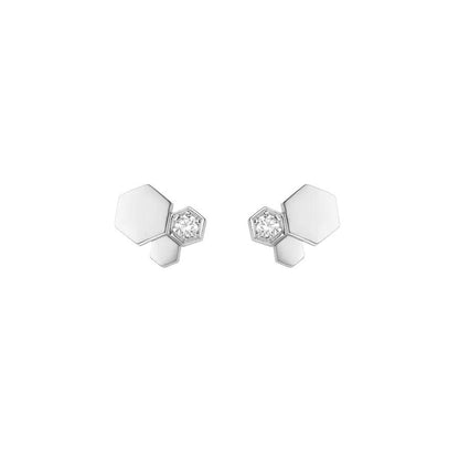 [Bijoux Regalia] BOUCLES D'OREILLES ARGENT ET DIAMANT BEE LOVE