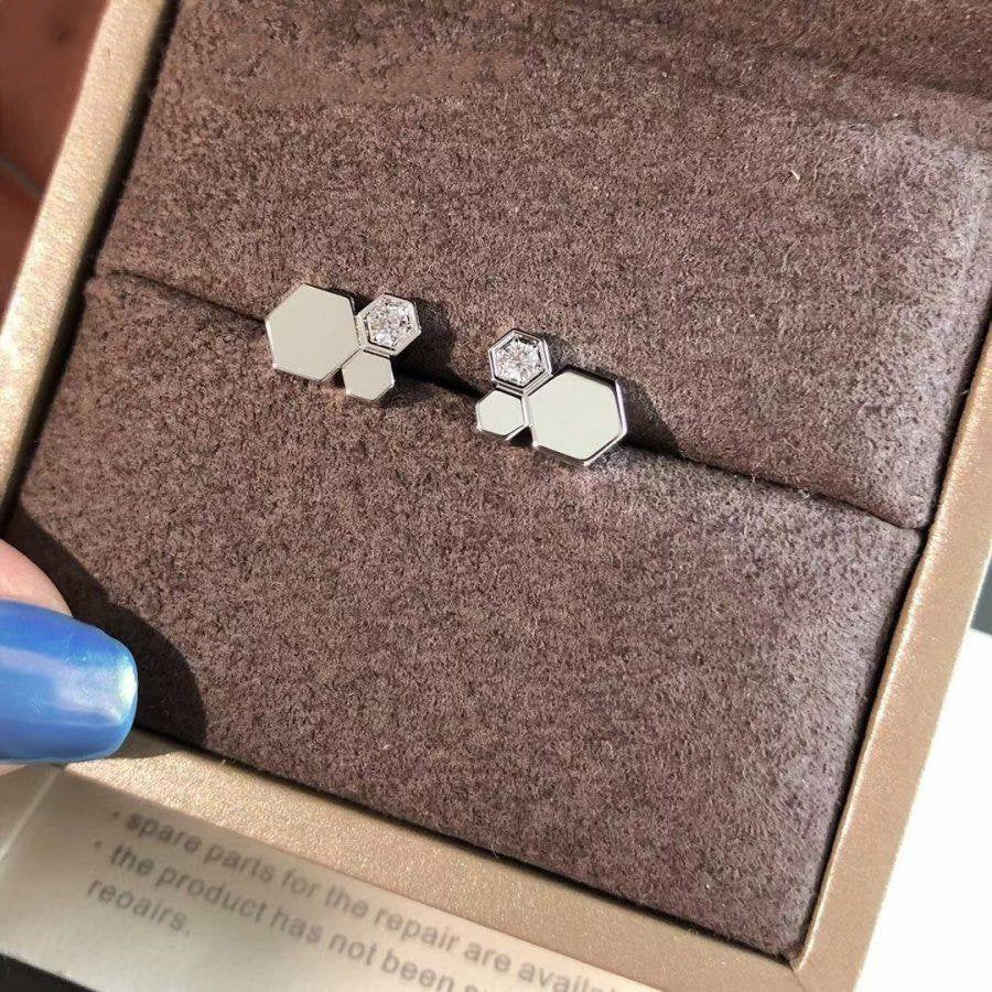 [Bijoux Regalia] BOUCLES D'OREILLES ARGENT ET DIAMANT BEE LOVE