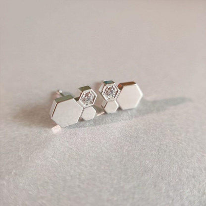 [Bijoux Regalia] BOUCLES D'OREILLES ARGENT ET DIAMANT BEE LOVE