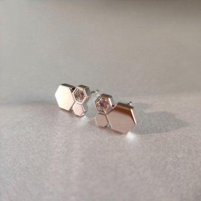 [Bijoux Regalia] BOUCLES D'OREILLES ARGENT ET DIAMANT BEE LOVE