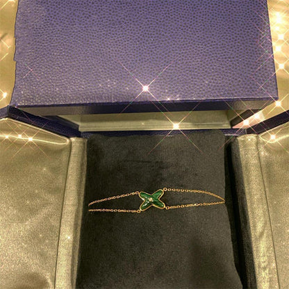 [Regalia jewelry]JEUX BRACELET MALACHITE PINK GOLD 1 DIAMOND
