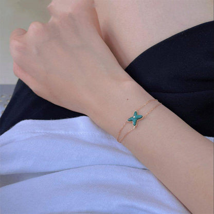 [Regalia jewelry]JEUX BRACELET MALACHITE PINK GOLD 1 DIAMOND