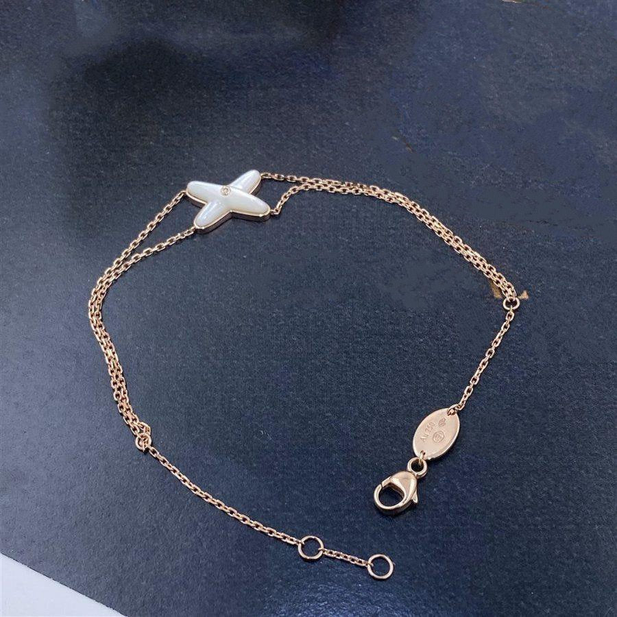 [Regalia jewelry]JEUX BRACELET WHITE MOP PINK GOLD 1 DIAMOND
