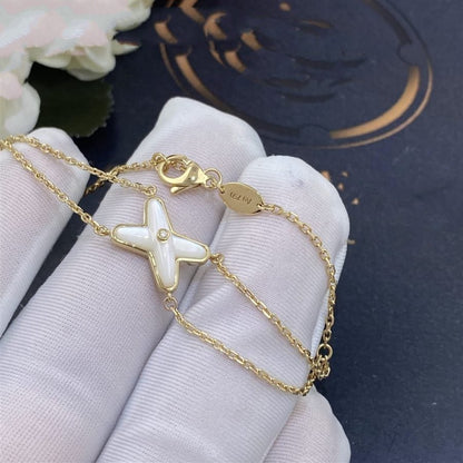[Regalia jewelry]JEUX BRACELET WHITE MOP GOLD 1 DIAMOND