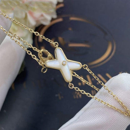 [Regalia jewelry]JEUX BRACELET WHITE MOP GOLD 1 DIAMOND