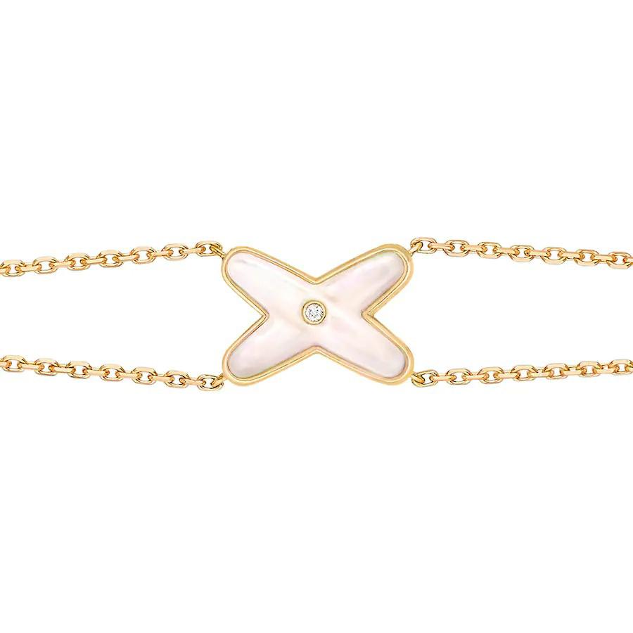 [Regalia jewelry]JEUX BRACELET WHITE MOP GOLD 1 DIAMOND