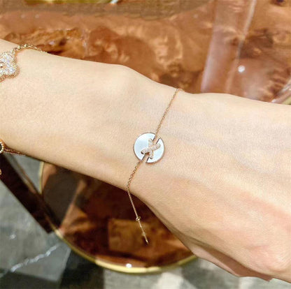 [Regalia jewelry]JEUX DE BRACELET MOP PINK GOLD DIAMONDS