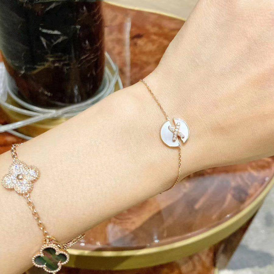 [Regalia jewelry]JEUX DE BRACELET MOP PINK GOLD DIAMONDS