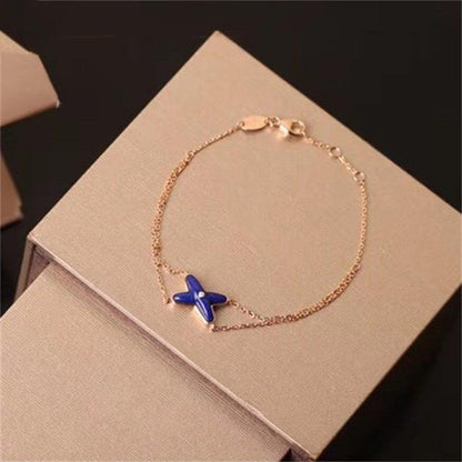 [Regalia jewelry]Hollow Design Four-Leaf Clover Flower Shape Ring