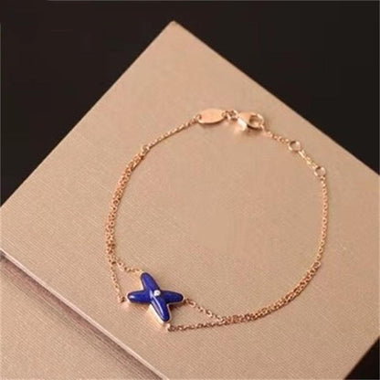[Regalia jewelry]Hollow Design Four-Leaf Clover Flower Shape Ring