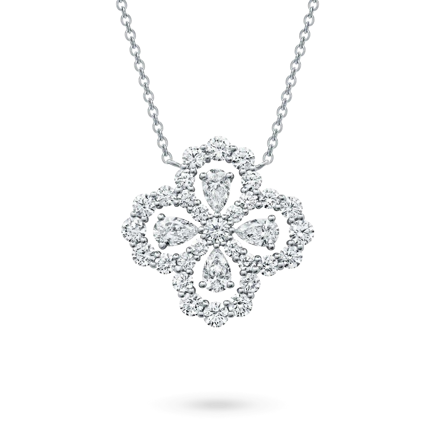 [Regalia jewelry]LOOP NECKLACE FULL MOTIF DIAMOND 16MM MULTIPLE COLORS