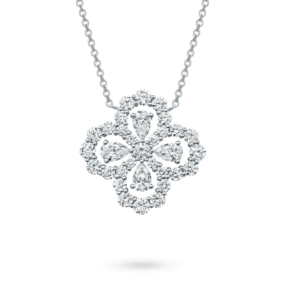 [Regalia jewelry]LOOP NECKLACE FULL MOTIF DIAMOND 16MM MULTIPLE COLORS