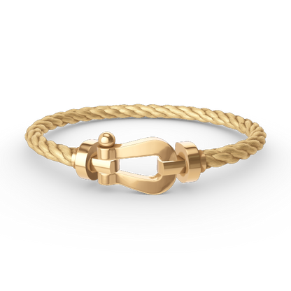 [Joyas Regalia]Pulsera de herradura grande FORCE sin diamantes en oro