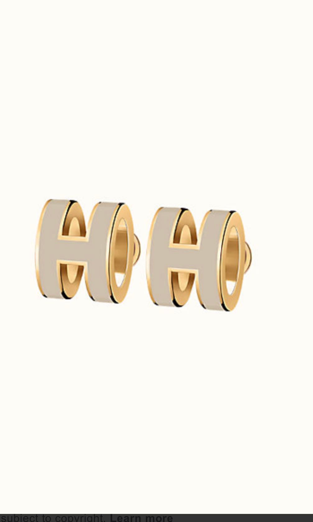 [Joyas Regalia] PENDIENTES MINI POP H DORADOS GRISES