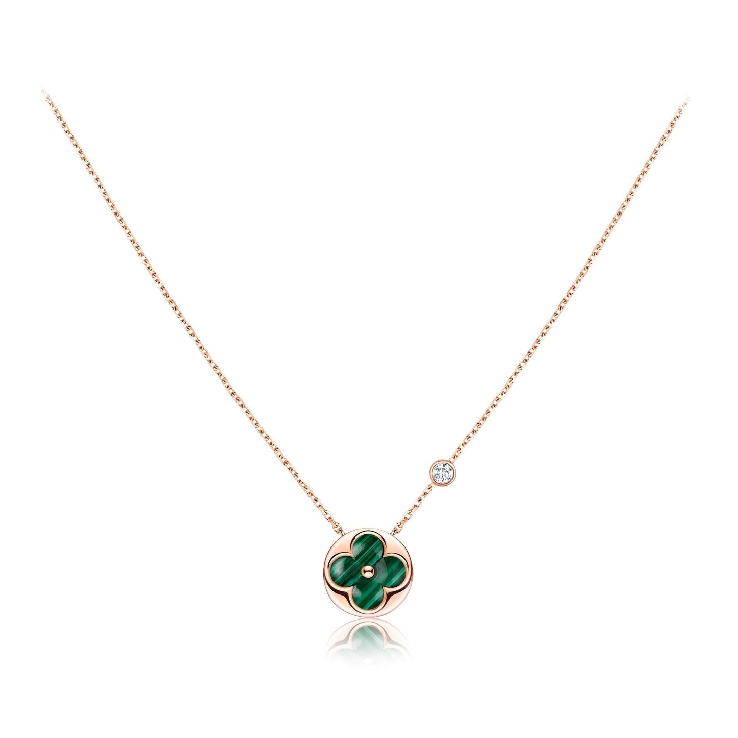 [Regalia jewelry]SUN PEDANT PINK GOLD 1 DIAMOND NECKLACE