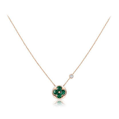 [Regalia jewelry]SUN PEDANT PINK GOLD 1 DIAMOND NECKLACE