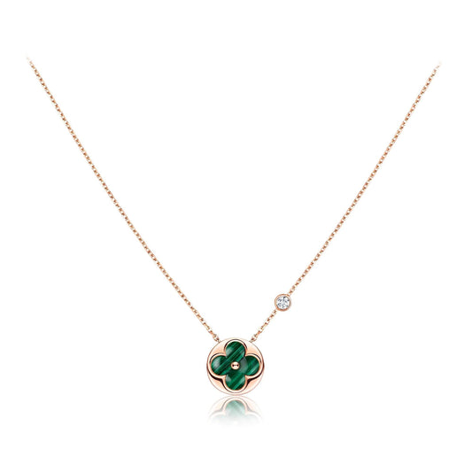 [Regalia jewelry]SUN PEDANT PINK GOLD 1 DIAMOND NECKLACE