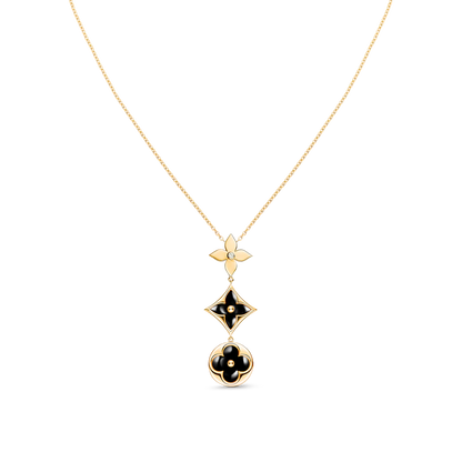 [Regalia jewelry]STAR AND SUN ONYX PINK GOLD NECKLACE