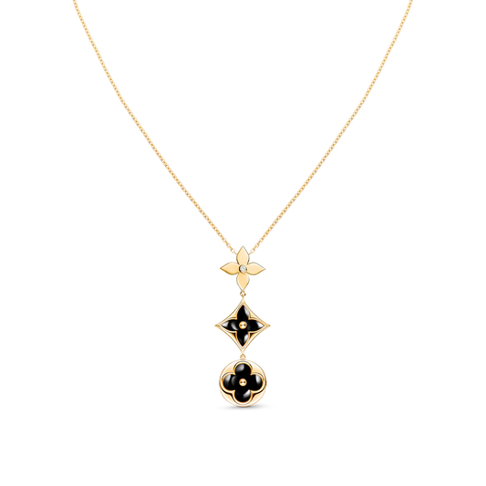 [Regalia jewelry]STAR AND SUN ONYX PINK GOLD NECKLACE
