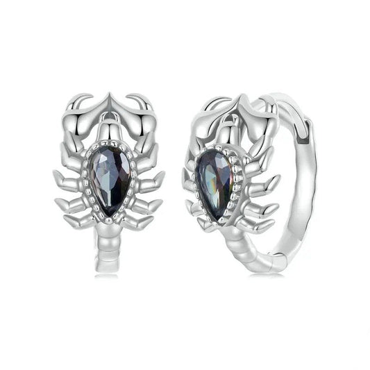 Boucles d'oreilles créoles vintage scorpion hypoallergéniques