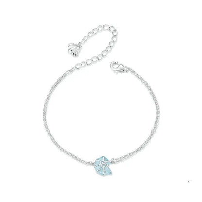 Bracelets à maillons en coquillage bleu