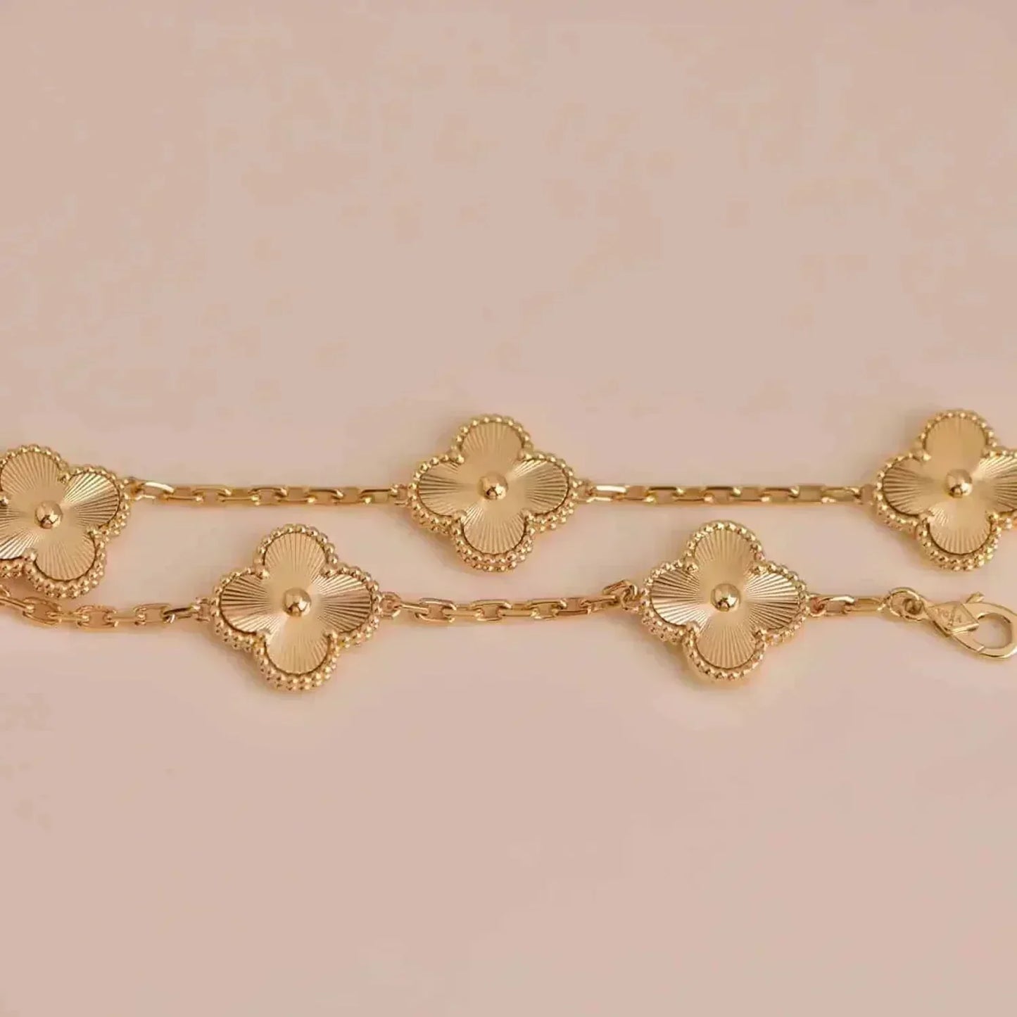 [Joyas Regalia]Pulsera láser de 5 flores de trébol 