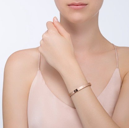 [Joyas Regalia] PULSERA LOVE 6.1MM 4 DIAMANTES 