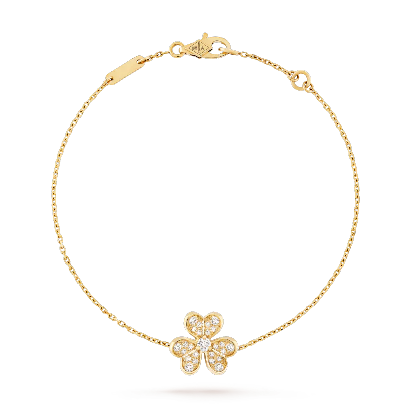 [Joyas Regalia]PULSERA FRIVOLE DE FLOR DE ORO CON DIAMANTES