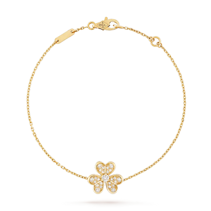 [Joyas Regalia]PULSERA FRIVOLE DE FLOR DE ORO CON DIAMANTES