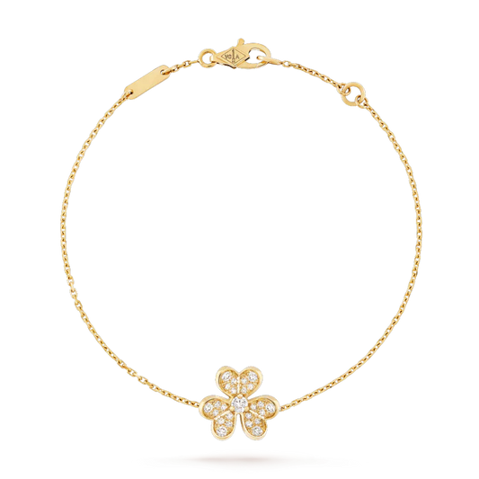 [Joyas Regalia]PULSERA FRIVOLE DE FLOR DE ORO CON DIAMANTES