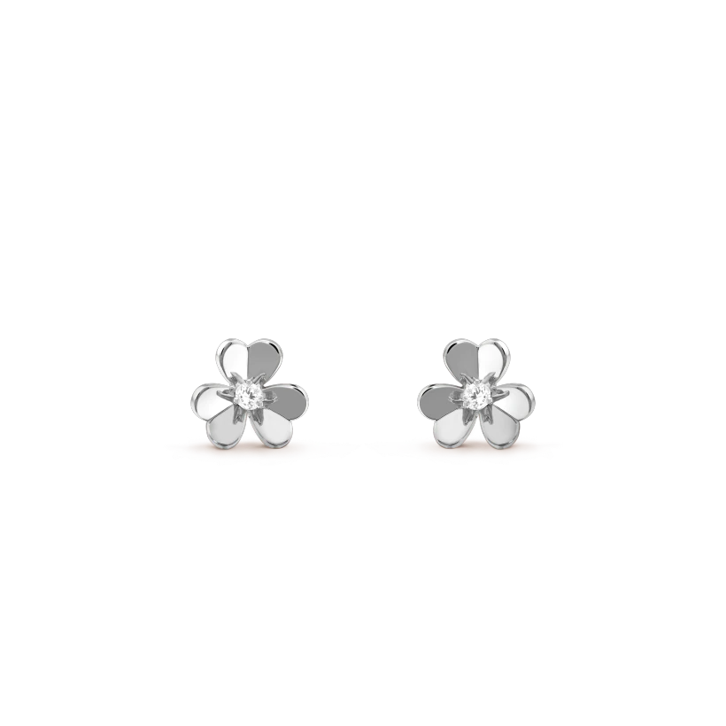 [Regalia jewelry]FRIVOLE MINI SILVER FLOWER EARRINGS