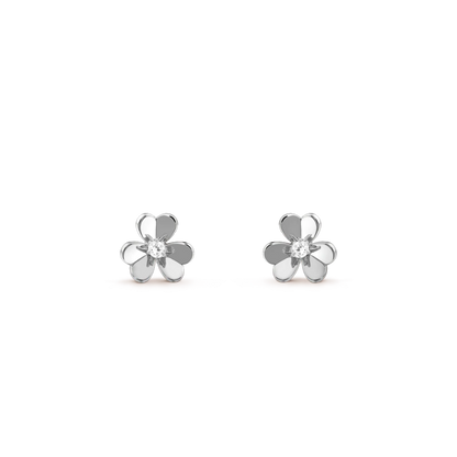 [Regalia jewelry]FRIVOLE MINI SILVER FLOWER EARRINGS