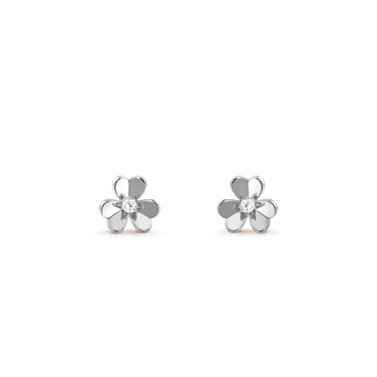 [Regalia jewelry]FRIVOLE MINI SILVER FLOWER EARRINGS