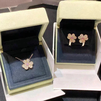 [Regalia jewelry]FRIVOLE ROSE GOLD FLOWER DIAMOND NECKLACE
