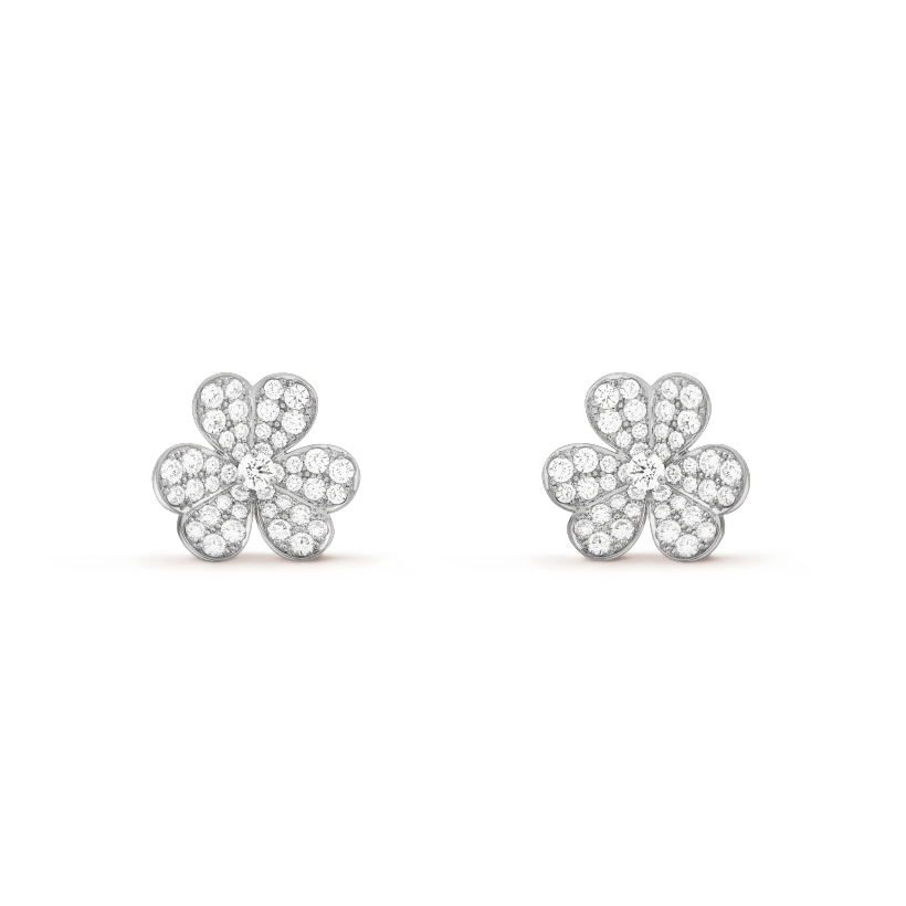 [Regalia jewelry]FRIVOLE SILVER FLOWER DIAMOND EARRINGS