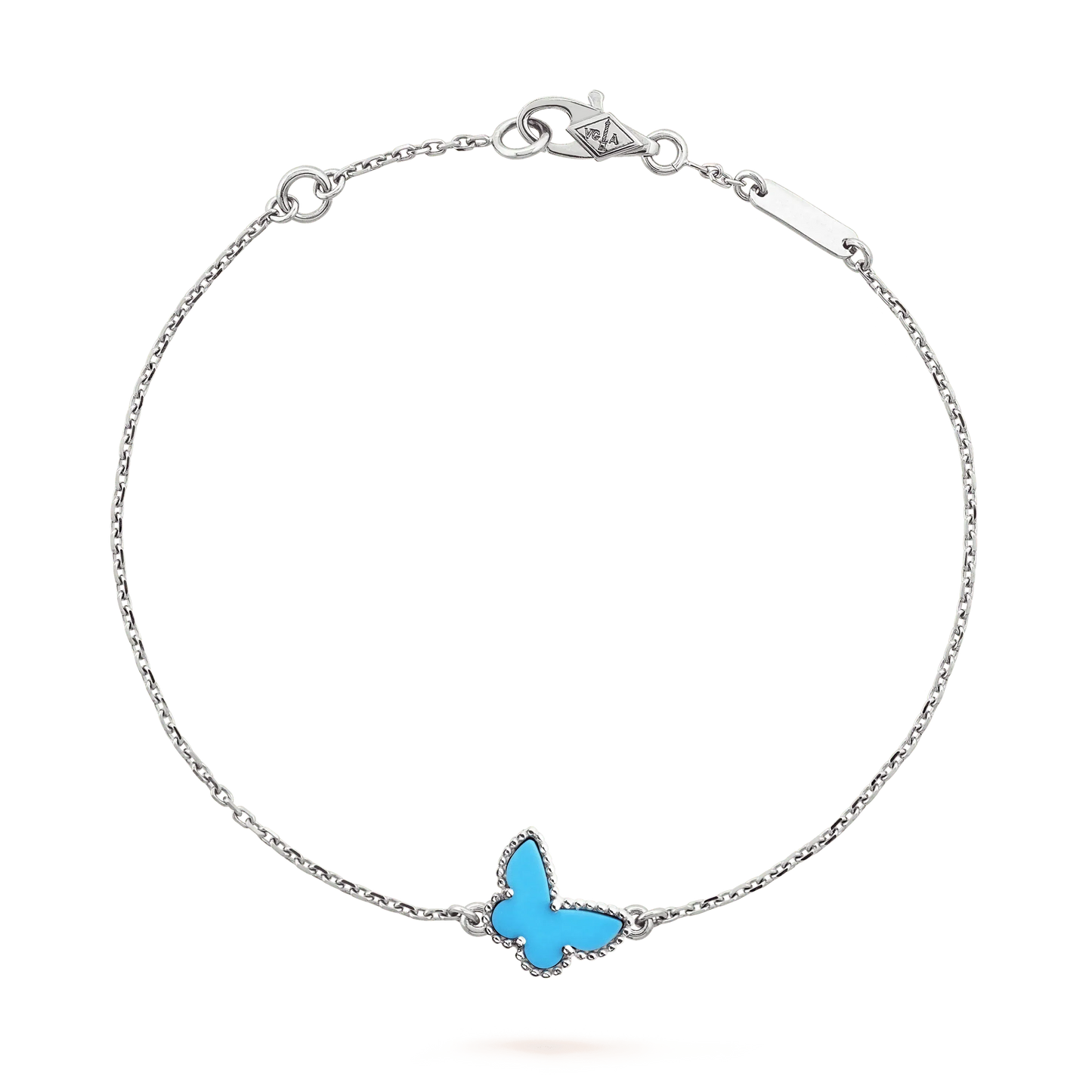 [Joyas Regalia]PULSERA MARIPOSA TURQUESA PLATA