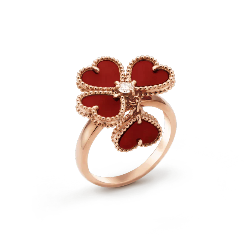 [Bijoux Regalia]Bague en cornaline et mélilot