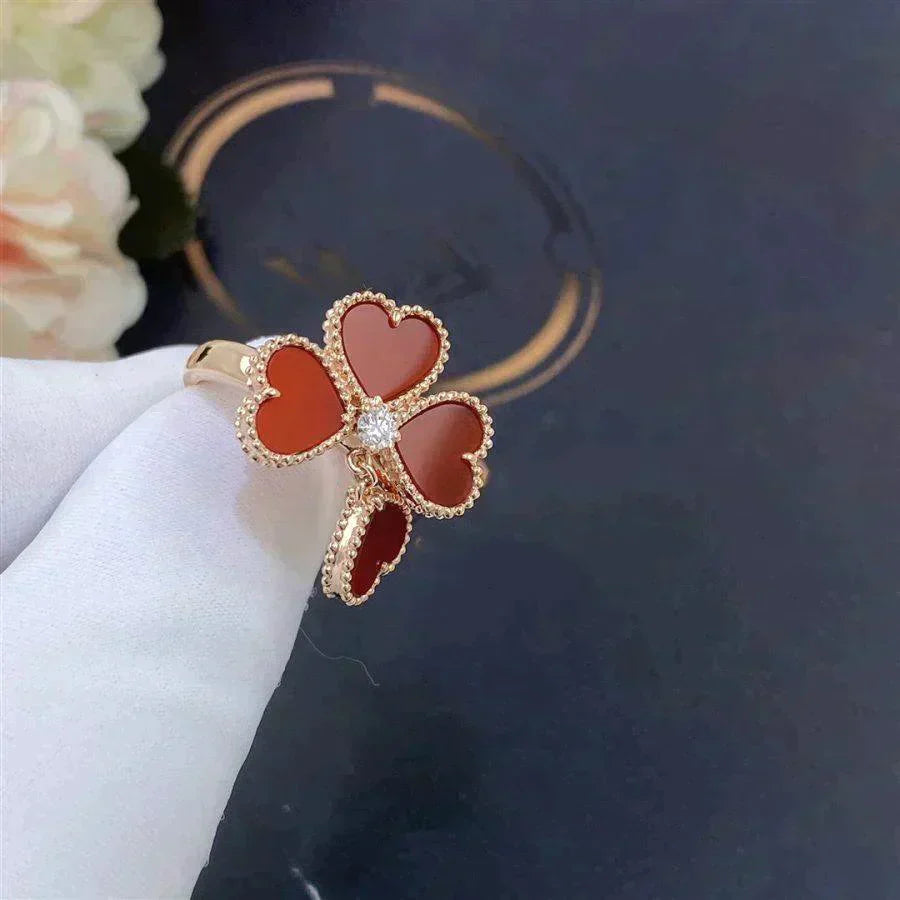 [Bijoux Regalia]Bague en cornaline et mélilot