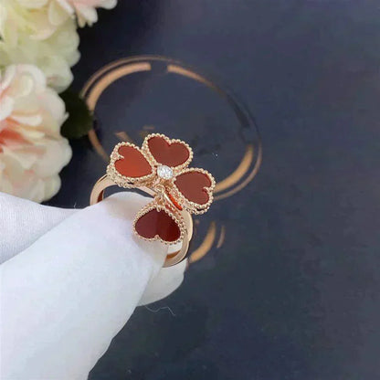 [Bijoux Regalia]Bague en cornaline et mélilot