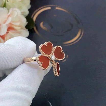 [Bijoux Regalia]Bague en cornaline et mélilot