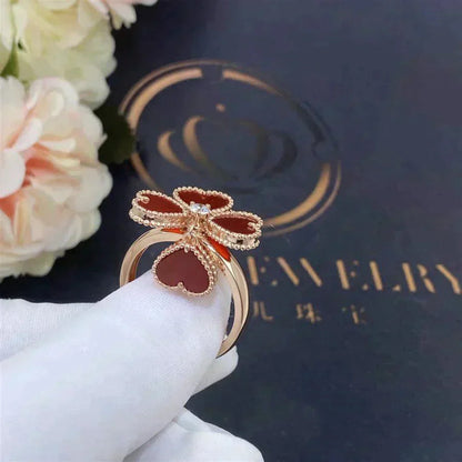 [Bijoux Regalia]Bague en cornaline et mélilot
