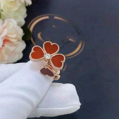 [Bijoux Regalia]Bague en cornaline et mélilot