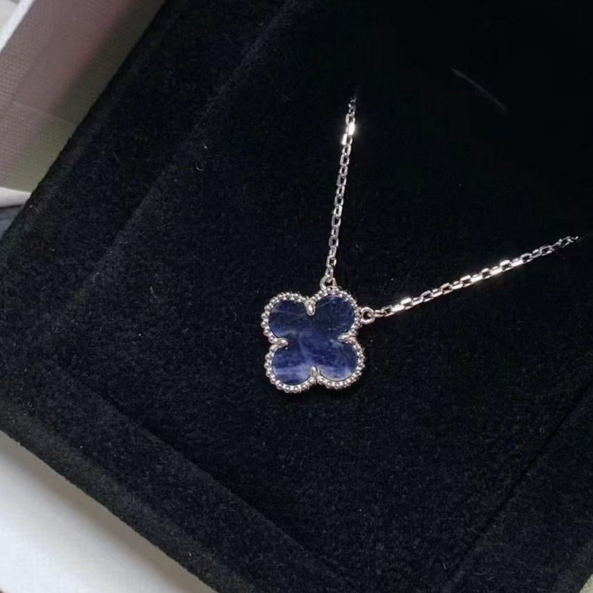 [Regalia jewelry]CLOVER 15MM PIETERSITE NECKLACE SILVER