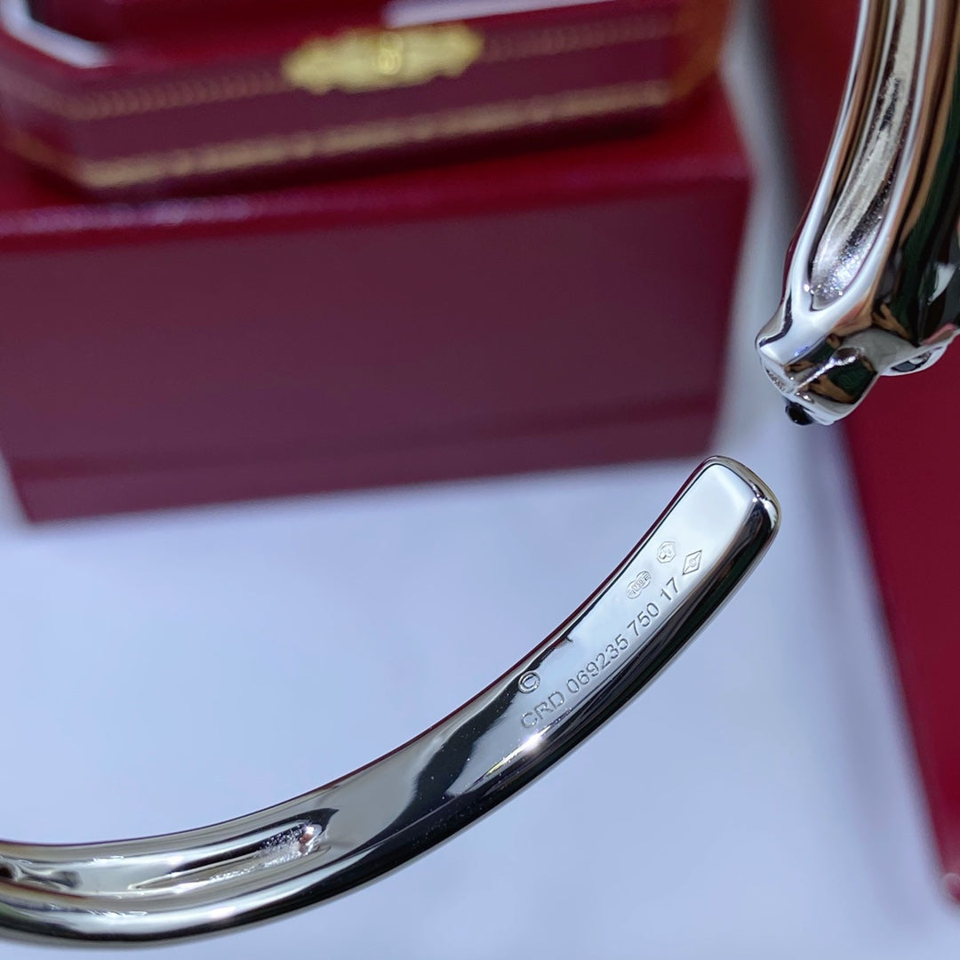 [Joyas Regalia]Pulsera abierta de plata Pantera