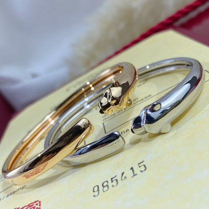 [Joyas Regalia]Pulsera abierta de plata Pantera
