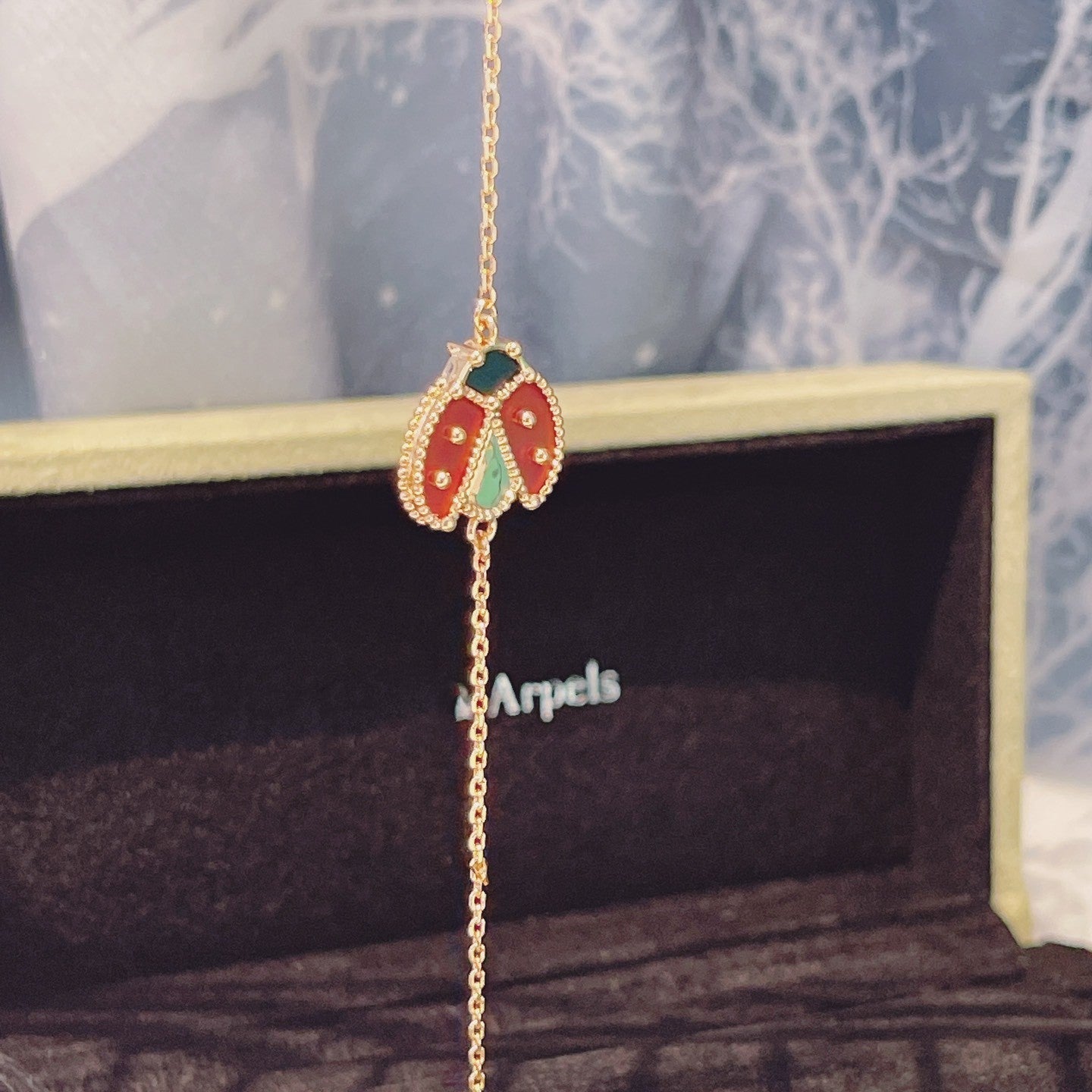 [Regalia jewelry]LUCKY SPRING 1 MOTIF PINK GOLD BRACELET