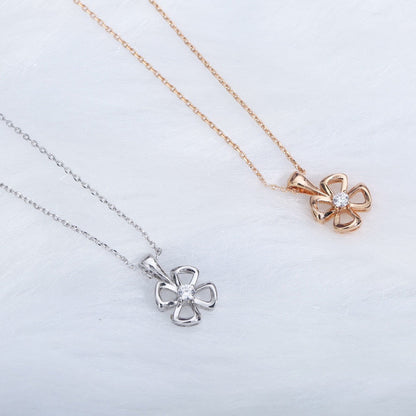 [Joyas Regalia] COLLAR FIOREVER CON CENTRO DE DIAMANTE