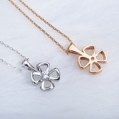 [Joyas Regalia] COLLAR FIOREVER CON CENTRO DE DIAMANTE